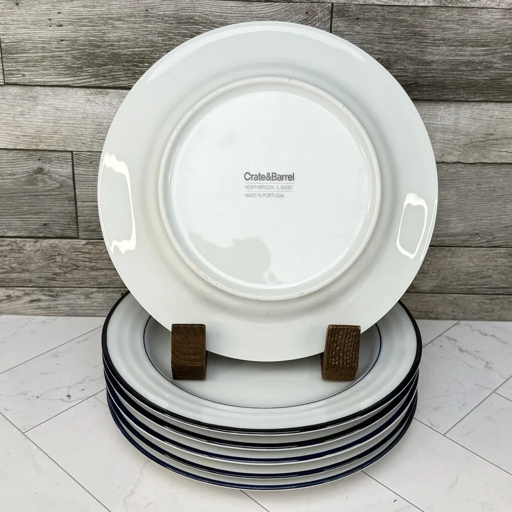 Crate & Barrel Roulette Salad Plates 8.25